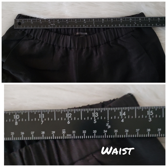 NWT Eileen Fisher Black Tencel Organic Linen Slub Crop Pant See Description - Picture 5 of 11
